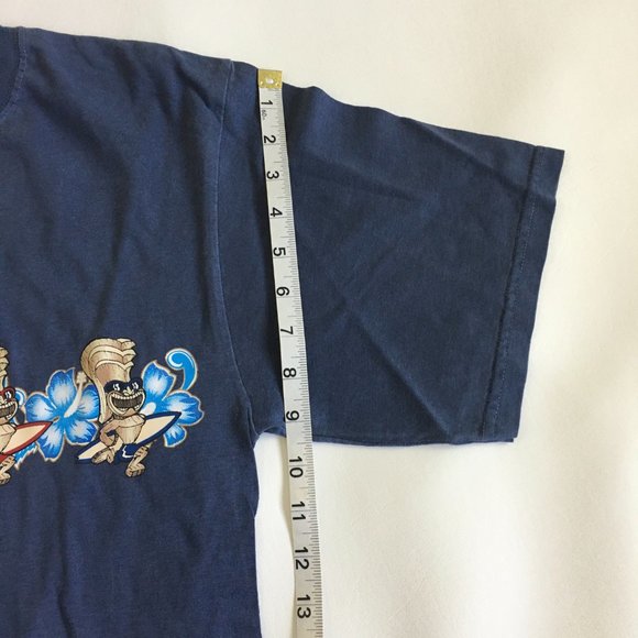 Authentic Pigment Tiki Man Hawaii Graphic T Shirt Size M Womens Ring Spun Cotton - Picture 5 of 10